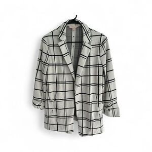 Philosophy Black and White Plaid Blazer